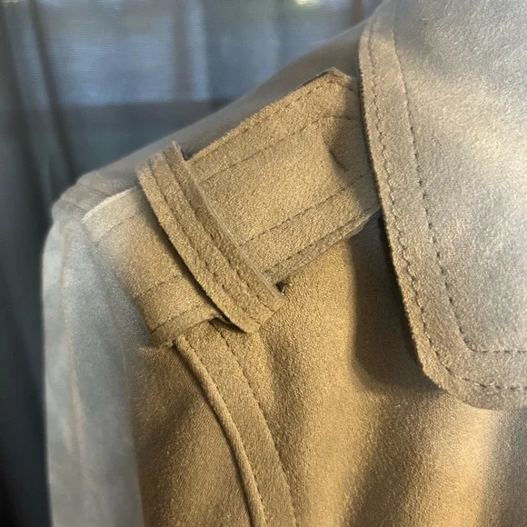 Magaschoni Sky Blue Trench Coat - Picture 6 of 9